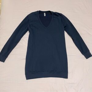 American Apparel navy blue sweatshirt dress